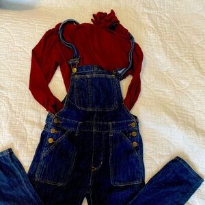 Wild Blue Women’s Denim Bib Overall |Medium| Soft Distressed|